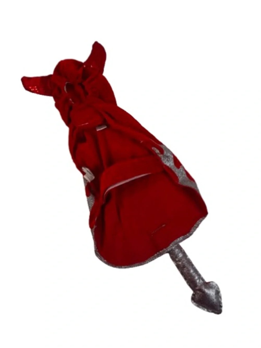 Red & Silver Flame Hooded Devil Cape Costume